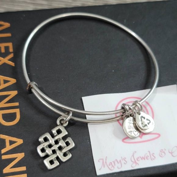 Alex and Ani endless knot Bangle Bracelet - Picture 2 of 3